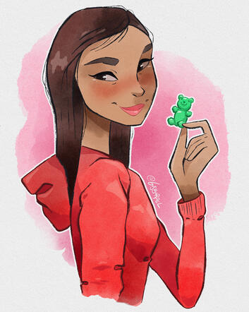 Girl with Gummy Bear